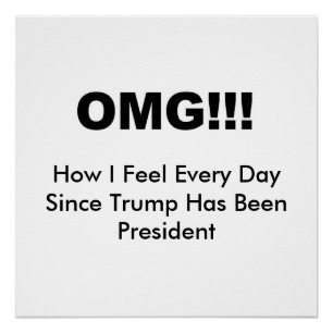 OMG!!! How I feel every day since Trump Poster