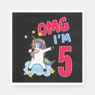 OMG I AM 5 NAPKIN