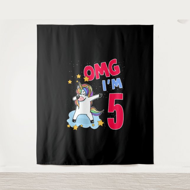 OMG I AM 5 TAPESTRY (Front)