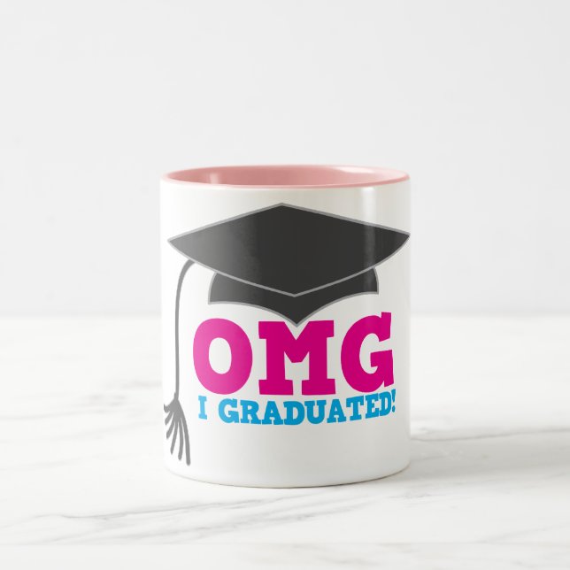 OMG I graduated Two-Tone Coffee Mug (Center)
