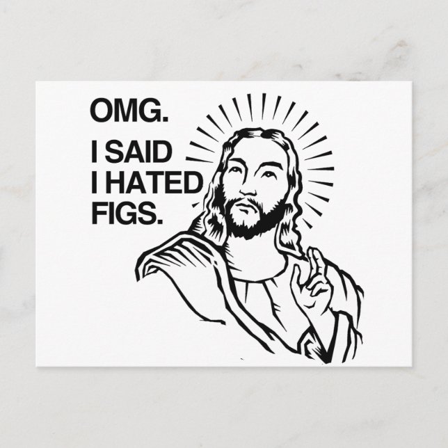 OMG, I SAID I HATED FIGS POSTCARD (Front)