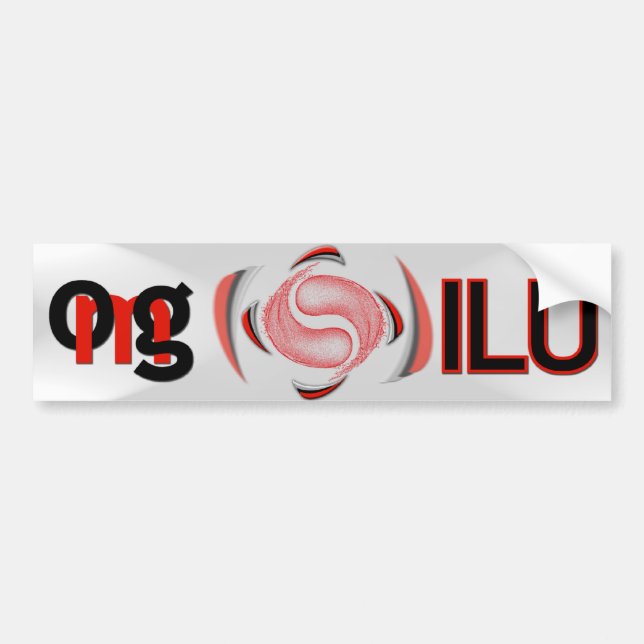 OMG! ilu Bumper Sticker (Front)