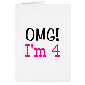 OMG I'm 4 (pink)