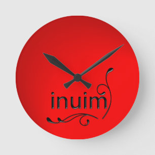 OMG! inuim Round Clock