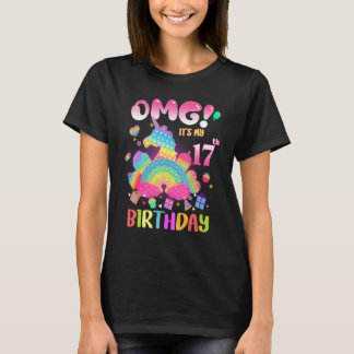 Omg It's My 17th Birthday Girl Fidget 17 Years Old T-Shirt