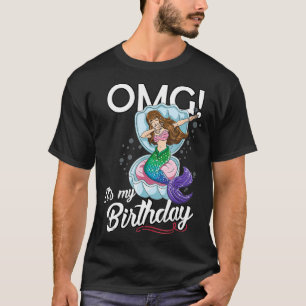 OMG Its My Birthday Dabbing Mermaid Dab Dance T-Shirt