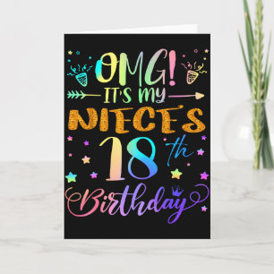 Omg Its My Nieces 18th Birthday Sweet 18 Years Old Card