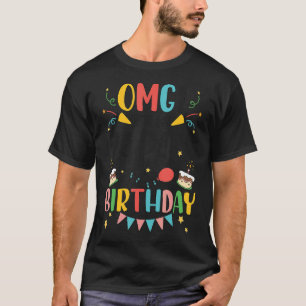 Omg It's My Papa's Birthday Happy To Me You Grandp T-Shirt