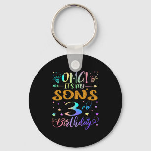 Omg Its My Sons 3rd Birthday Sweet 3 Years Old Pre Key Ring