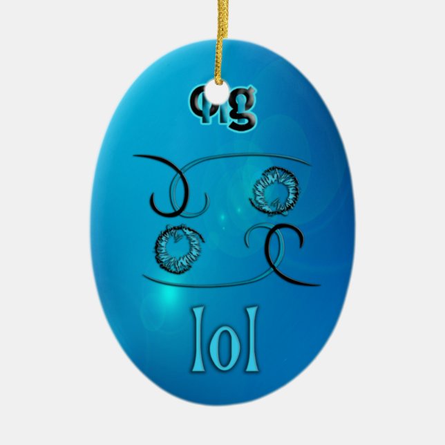 OMG! lol Ceramic Tree Decoration (Front)