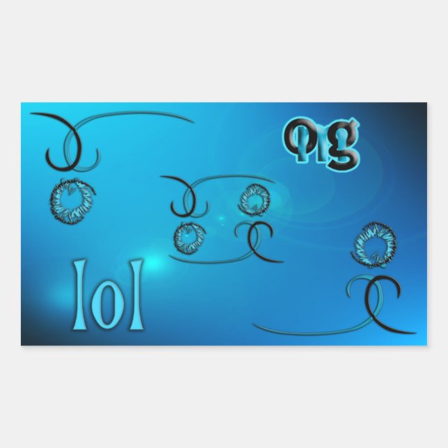 OMG! lol Rectangular Sticker (Front)