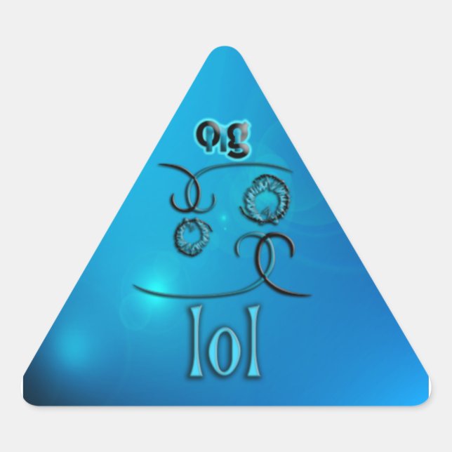 OMG! lol Triangle Sticker (Front)