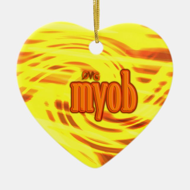 OMG! myob Ceramic Tree Decoration (Front)