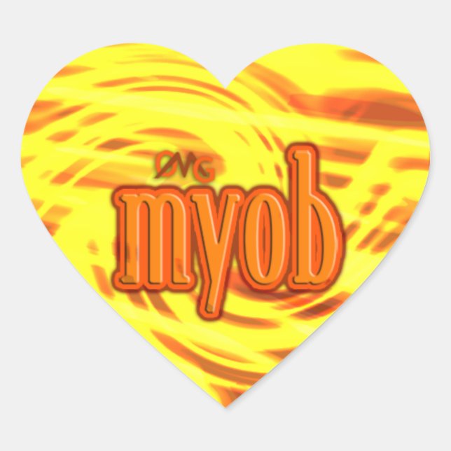 OMG! myob Heart Sticker (Front)