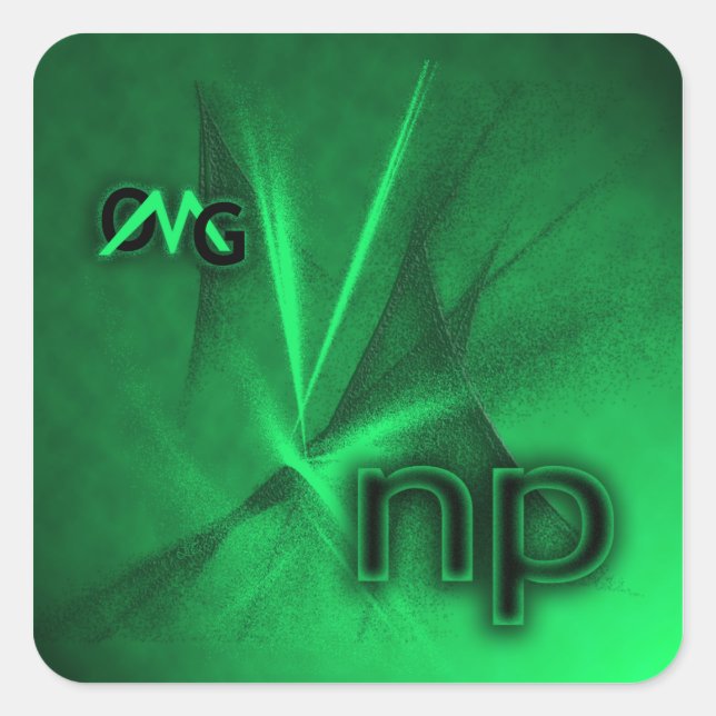 OMG! np Square Sticker (Front)