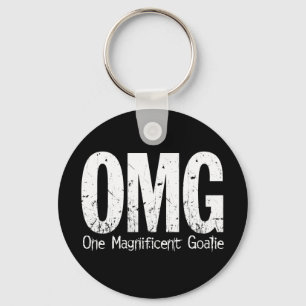 OMG: One Magnificent Goalie (Hockey) Key Ring