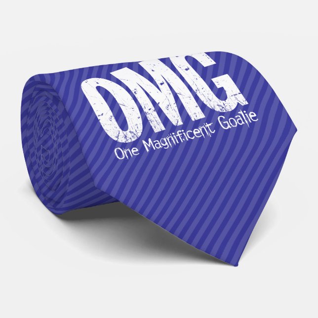 OMG: One Magnificent Goalie (Hockey) Tie (Rolled)