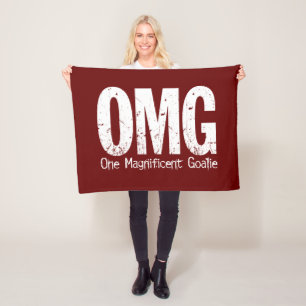 OMG: One Magnificent Goalie (Soccer) Fleece Blanke Blanket