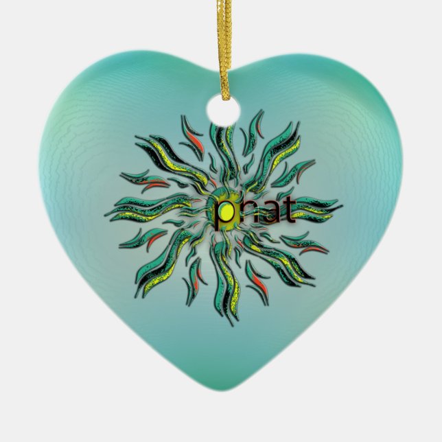 OMG! phat Ceramic Tree Decoration (Front)