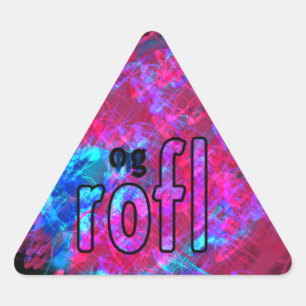 OMG! rofl Triangle Sticker