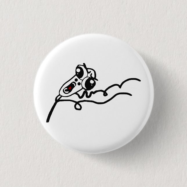 OMG RUN Scared Rage Face Comic Meme 3 Cm Round Badge (Front)