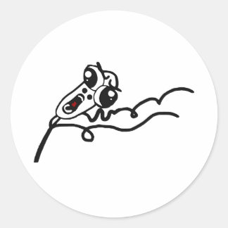 OMG RUN Scared Rage Face Comic Meme Classic Round Sticker
