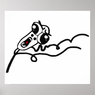 OMG RUN Scared Rage Face Comic Meme Poster