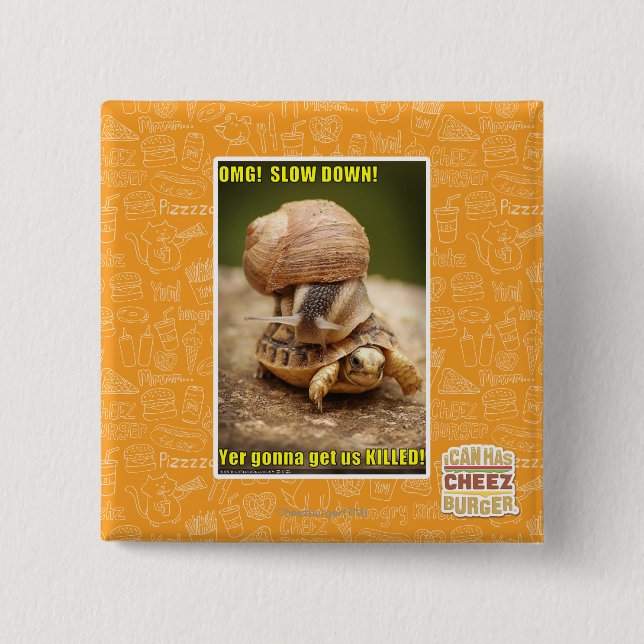 OMG! Slow down! 15 Cm Square Badge (Front)