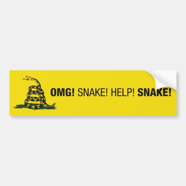 OMG! Snake! Bumper Sticker (Front)