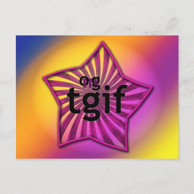 OMG! tgif Postcard (Front)