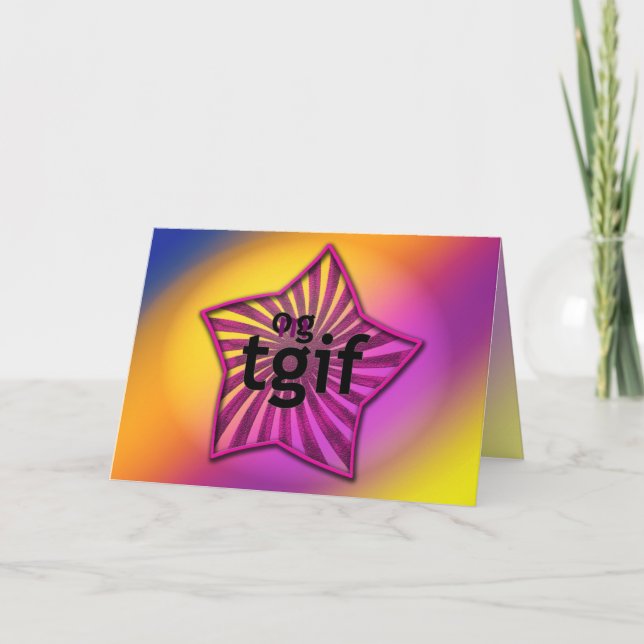 OMG! tgif Thank You Card (Front)