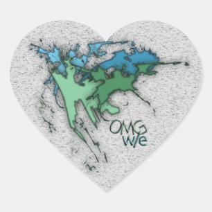 OMG! w/e Heart Sticker