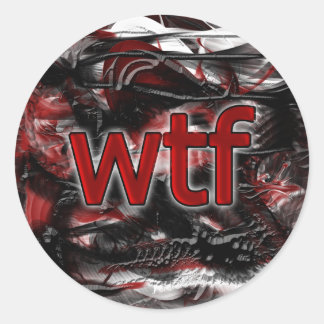 OMG! wtf Classic Round Sticker