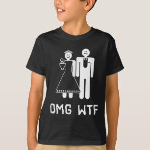 Omg Wtf, Game Over, Funny Bride Groom Bachelorette T-Shirt