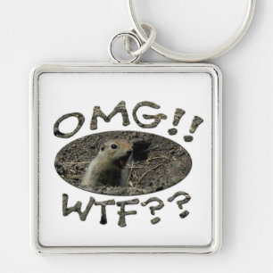 OMG WTF Gopher Key Ring