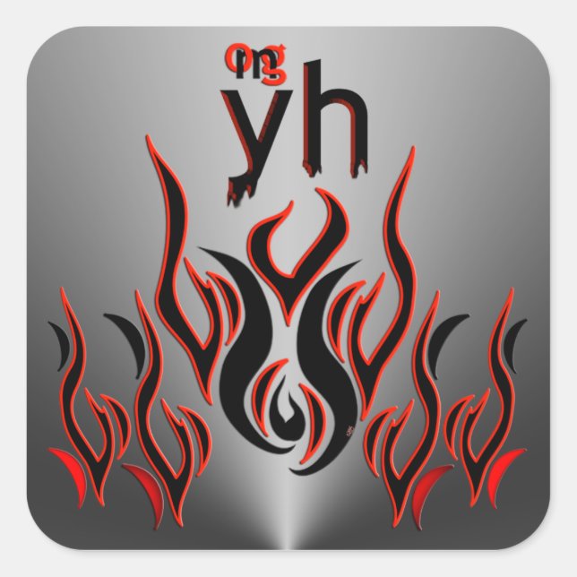 OMG! yh Square Sticker (Front)