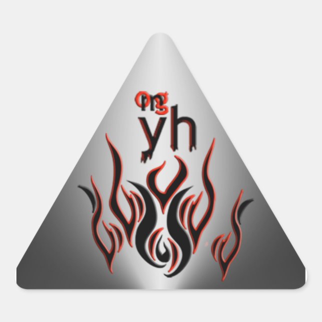 OMG! yh Triangle Sticker (Front)