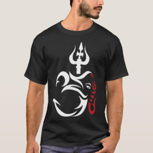 OMGanesha And Lord Shiva Divine Trident Trishul T-Shirt