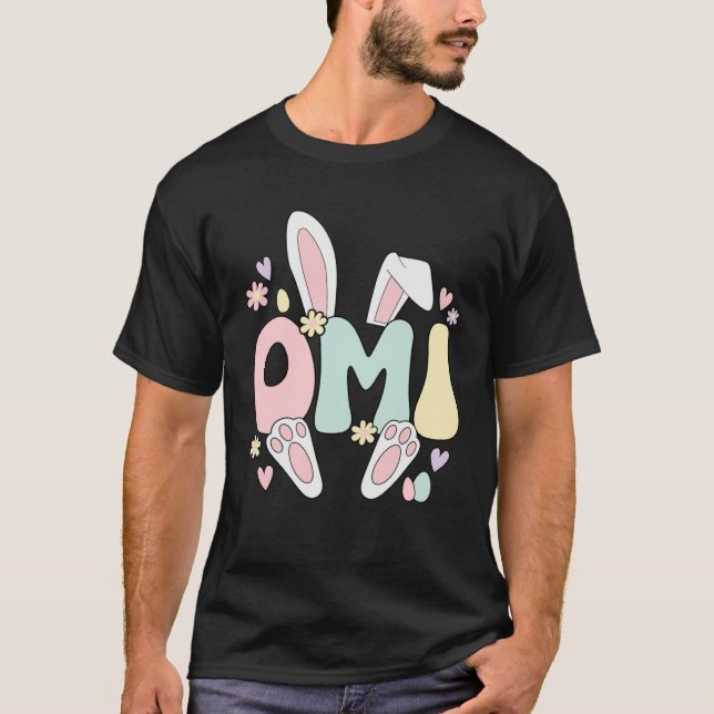 Omi Grandmother Easter Bunny Omi Grandma Easter Da T-Shirt (Front)