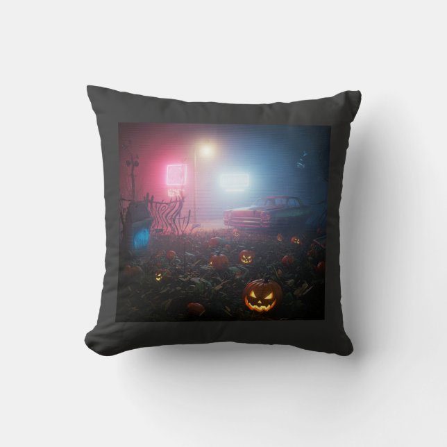 Ominous Halloween Night Cushion (Front)