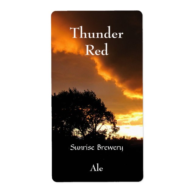Ominous Sunset ~ beer label (Front)