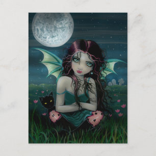 Ominously Sweet Vampire Fairy Postcard