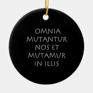 Omnia mutantur nos et mutamur in illis ceramic tree decoration