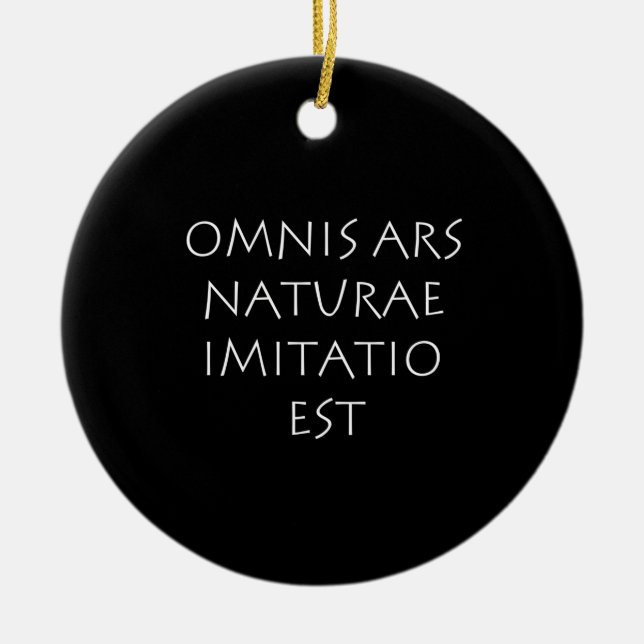 Omnis ars naturae imitatio est ceramic tree decoration (Front)