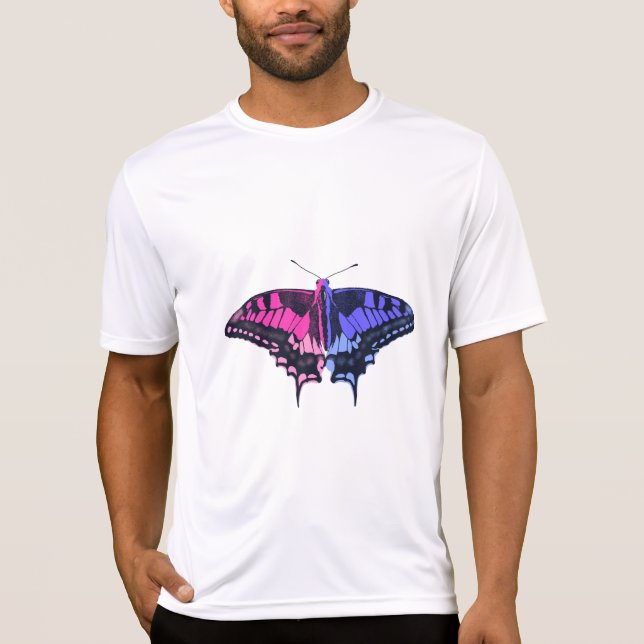 Omnisexual Pride Flag Swallowtail Butterfly T-Shirt (Front)
