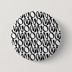 OMNOMNOMNOM 1 White 6 Cm Round Badge