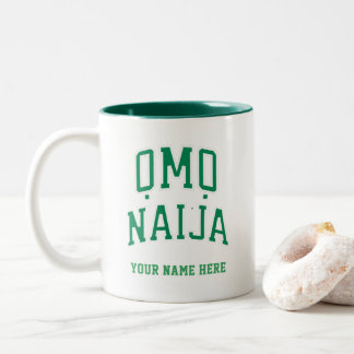 Omo-Naija — Personalised Nigerian Two-Tone Coffee Mug