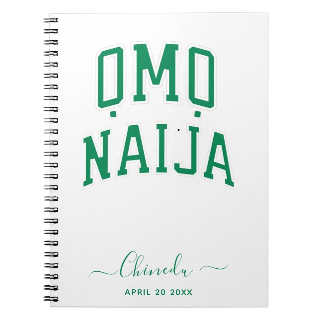 Omo-Naija — Personalised Notebook (Front)