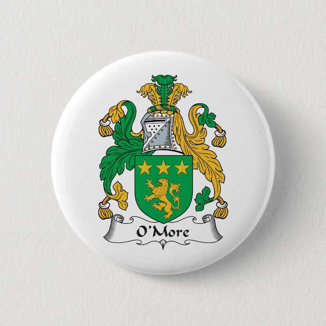 O'More Family Crest 6 Cm Round Badge (Front)