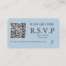 Omphalodes Blue Coloured QR Code Enclosure Card